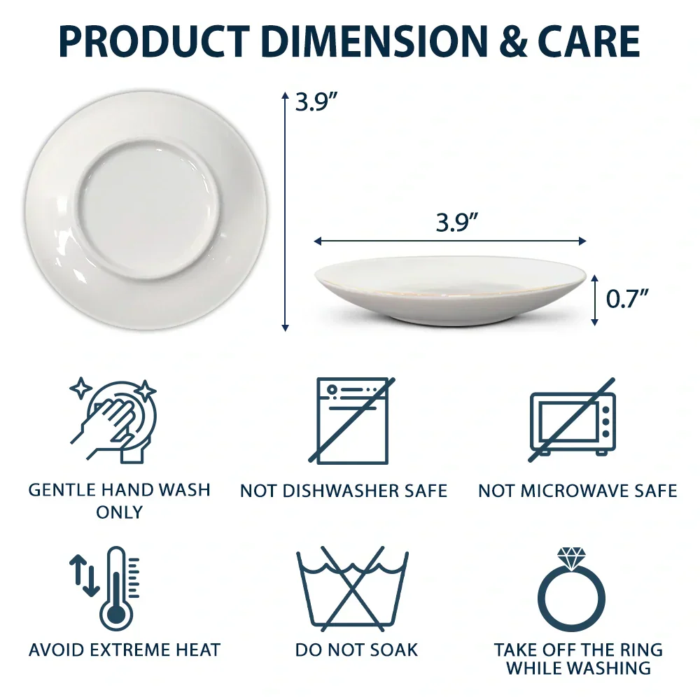 Gift For Mother,Gift For Grandma,Love - Never Forget I Love You - Personalized Round Ring Dish