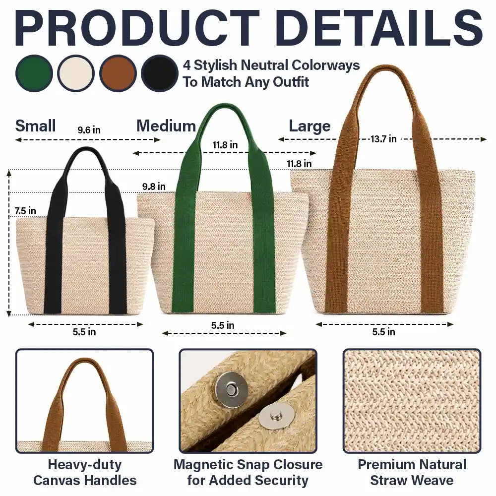 Gift For Yourself, Gift For Women, Summer, Adorable, Custom Text - Colorful Name In Style - Personalized Straw Beach Bag