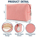 Summer,Nurse,Humorous,Vector - All My Nurse Sh*t Custom Name - Personalized Striped Cosmetic Bag