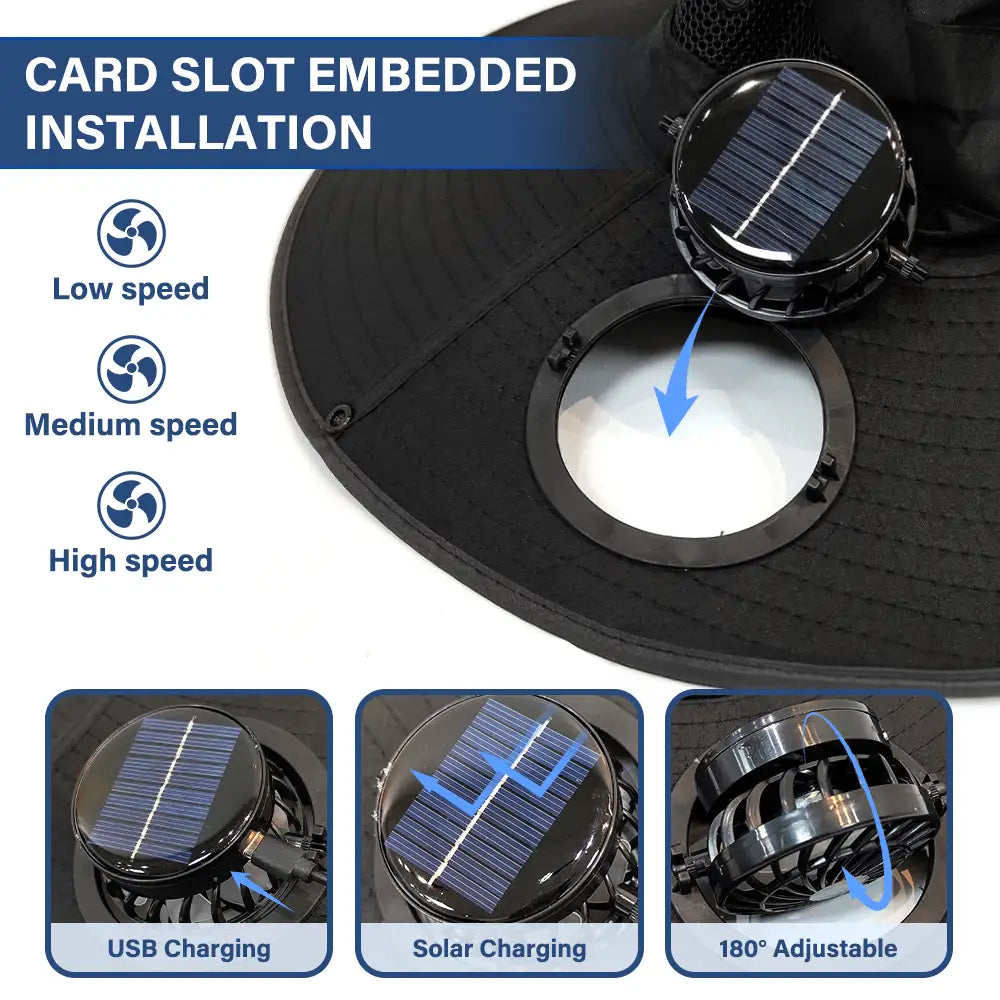 Gift For Grandpa,Gift For Father,Gardening,Happy - My Favorite People Call Me Papa - Personalized Solar Fan Hat