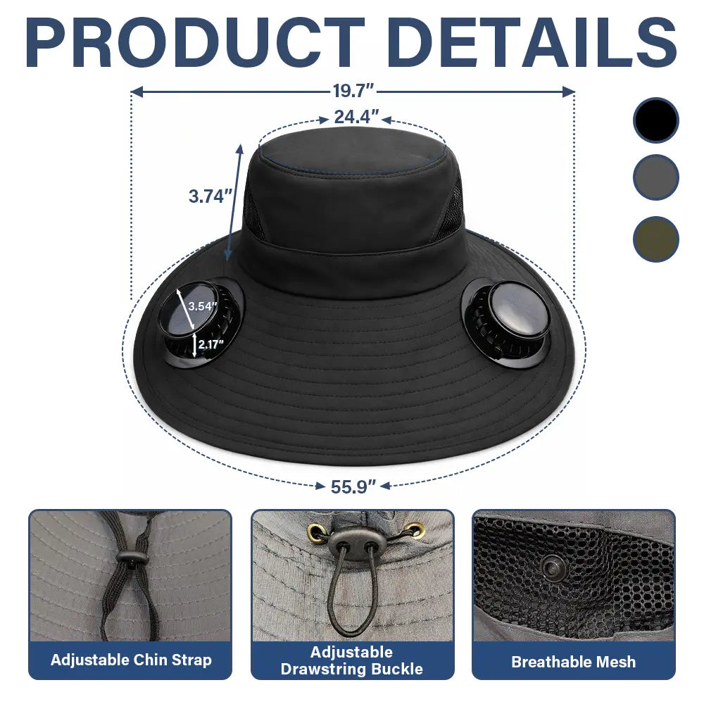 Gift For Yourself,Gift For Women,Gift For Men,Gift For Mother,Gift For Father,Gardening,Happy - Garden Hair Don't Care - Personalized Solar Fan Hat