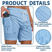 Humorous,Gift For Men,Beach,Gift For Yourself,Summer,Retirement,Vector,Custom Text - The Legend Has Retired - Personalized Swim Trunks With Liner