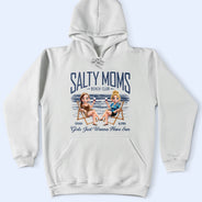 Beach,Summer,Gift For Bestie,Humorous,Vector - Salty Mom Beach Club - Personalized T Shirt