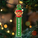 Christmas,Family,Gift For Yourself,Non-Eng - Santa Snowman Elf Christmas Scrabble - Personalized Custom Shaped Acrylic Ornament