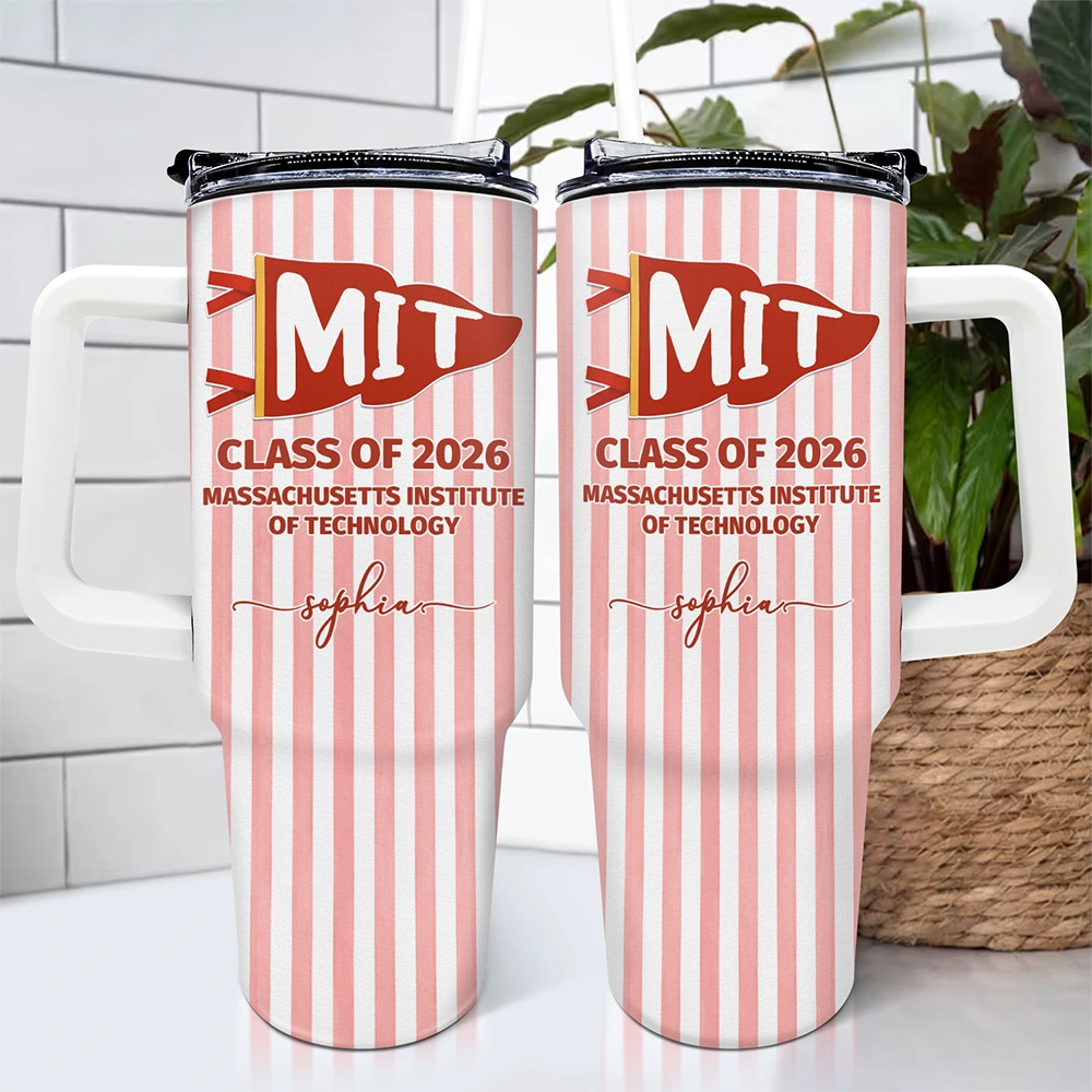 Gift For Bestie,Gift For Yourself,Gift For Women,Gift For Men,Non-Eng,Warp Text,Special Font,Proud - School Pennant Flag - Personalized 40oz Tumbler With Straw