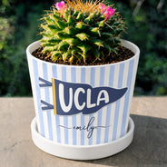Back To School,Gift For Yourself,Proud,Warp Text - School Pennant Flag - Personalized Ceramic Plant Pot