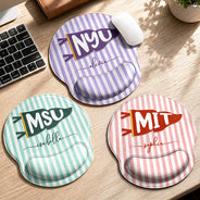 Gift For Yourself,Gift For Women,Gift For Men,Non-Eng,Warp Text,Special Font,Proud - School Pennant Flag - Personalized Leather Mouse Pad
