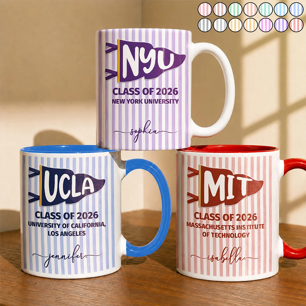 Gift For Bestie,Gift For Yourself,Gift For Women,Gift For Men,Non-Eng,Warp Text,Special Font,Proud - School Pennant Flag - Personalized Mug
