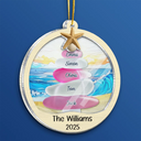 Gift For Couples,Gift For Husband,Gift For Wife,Gift For Boyfriend,Gift For Girlfriend,Parents,Gift For Mother,Gift For Grandpa,Gift For Father,Gift For Grandma,Family,Gift For Sibling,Gift For Sisters,Gift For Brothers,Gift For Bestie,Gifts For Colleagues,Christmas,Love - Sea Glass Christmas Tree - Personalized 2-Layered Acrylic Suncatcher Ornament