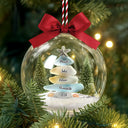 Sea Glass Family Christmas - Personalized 3D Acrylic Ball Ornament