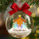 Family,Pet Lovers,Pet Mom,Pet Dad,Pet Couple,Dog Lovers,Dog Couple,Dog Mom,Dog Dad,Cat Lovers,Cat Mom,Cat Dad,Cat Couple,Happy,Single Mom,Single Dad,Gift For Grandpa,Gift For Grandma,Gift For Grandkids,Christmas - Sea Glass Family The Greatest Gift For All - Personalized 3D Acrylic Ball Ornament