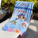 Beach,Summer,Gift For Women,Gift For Mother,Gift For Grandma,Gift For Aunt,Family,Happy - Sea Turtle This Mom Grandma Belongs To - Personalized Beach Towel