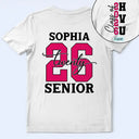 Senior Graduated With Custom Name And School Name - Personalized T Shirt