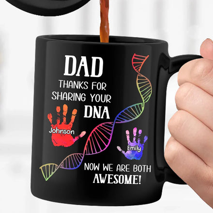 Sharing Your DNA - Personalized Black Mug