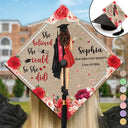 Graduation,Happy - She Believed She Could So She Did Backside - Personalized Graduation Cap Topper