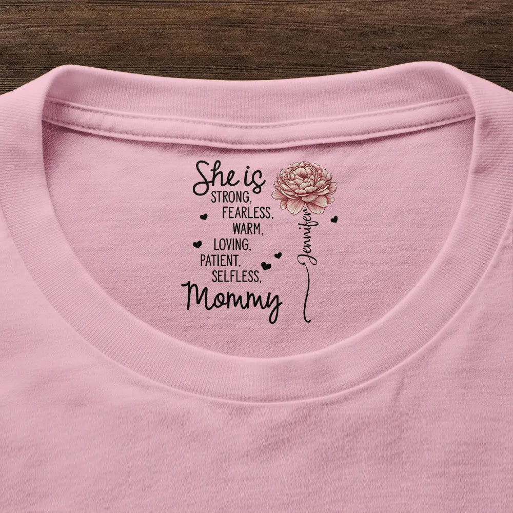 Gift For Mother,Gift For Grandma,Gift For Women,Happy - She Is Mom - Personalized T Shirt