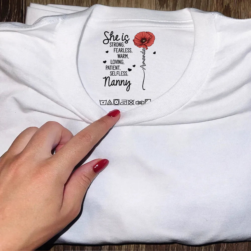 Gift For Mother,Gift For Grandma,Gift For Women,Happy - She Is Mom - Personalized T Shirt