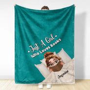 Reading,Gift For Yourself,Gift For Women,Happy - Shhh I'm Reading 3D Effect In Bed - Personalized Fleece Blanket, Sherpa Blanket