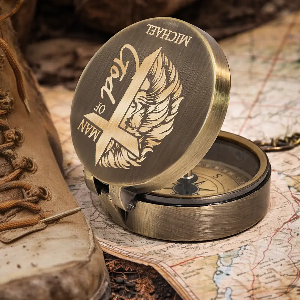 Graduation,Happy,Gift For Boyfriend,Gift For Girlfriend,Gift For Yourself,Gift For Women,Gift For Men,Gift For Daughter,Gift For Son,Gift For Sibling,Gift For Sisters,Gift For Brothers,Gift For Bestie,Gifts For Colleagues - Show Me The Right Path - Personalized Engraved Brass Compass