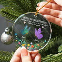 Gift For Sisters, Gift For Women, Happy, Top Market, Christmas - Sisters Are Like Butterflies 3D Effect - Personalized Circle Glass Ornament