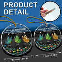 Gift For Sisters, Gift For Women, Happy, Top Market, Christmas - Sisters Are Like Butterflies 3D Effect - Personalized Circle Glass Ornament