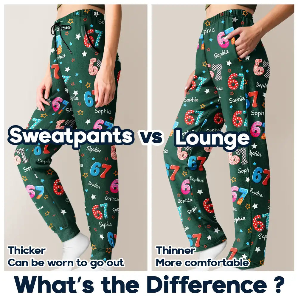 Gift For Kids, Gift For Grandkids, Gift For Men, Gift For Women, Funny - Six Seven Funny Slang - Personalized Pajama Pants