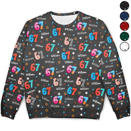 Six Seven Funny Slang - Personalized Unisex Ugly Sweater