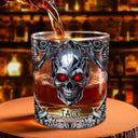 Skeleton Gothic Favorite Spirit Is Whiskey - Personalized Whiskey Glass