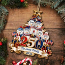 Independence Day,America 250th,Christmas,Proud,Family,Icon - Snowman 250 Years Of Freedom America Anniversary - Personalized Custom Shaped Wooden Ornament