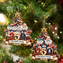 Independence Day,America 250th,Christmas,Proud,Family,Icon - Snowman 250 Years Of Freedom America Anniversary - Personalized Custom Shaped Wooden Ornament