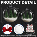 Christmas,Family,Love,Gift For Grandparents,Parents - Snowman Family Grandma Grandpa Kids - Personalized 3D Acrylic Ball Ornament