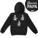 Gift For Father,Gift For Grandpa,Football (Soccer),Non-Eng,Icon,Confident - Soccer Football Dad Papa Kids Backside Line Art - Personalized T Shirt