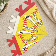 Confident,Back To School,Softball,Gift For Kids,Custom Text - Softball Player With Name & Number - Personalized Pennant