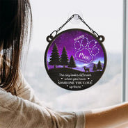 Gift For Yourself,Memorial,Pet Lovers,Pet Mom,Pet Dad,Gift For Women,Gift For Men,Family,Sad - Someone You Love Up There - Personalized Window Hanging Suncatcher Ornament