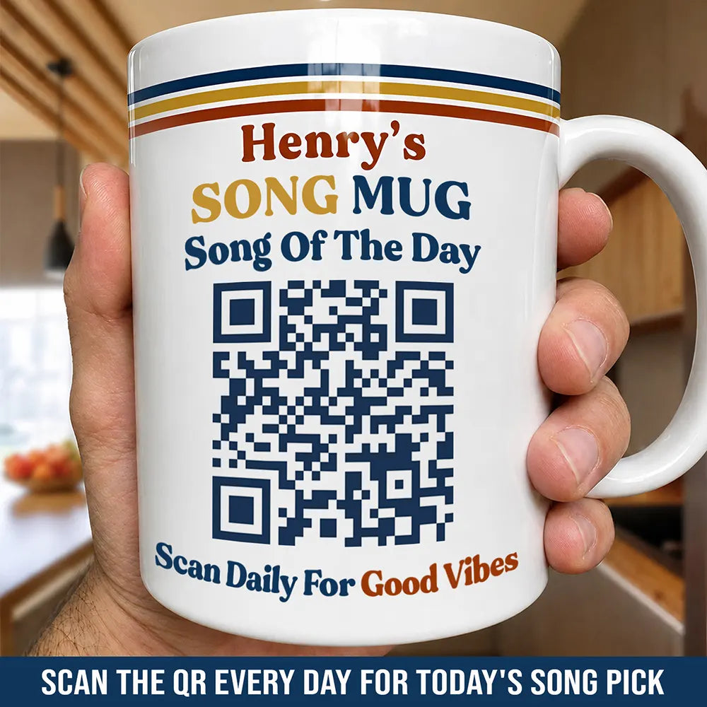 Gift For Yourself, Inspirational, QR Code - Daily Song - Song Of The Day QR Code - Personalized Mug