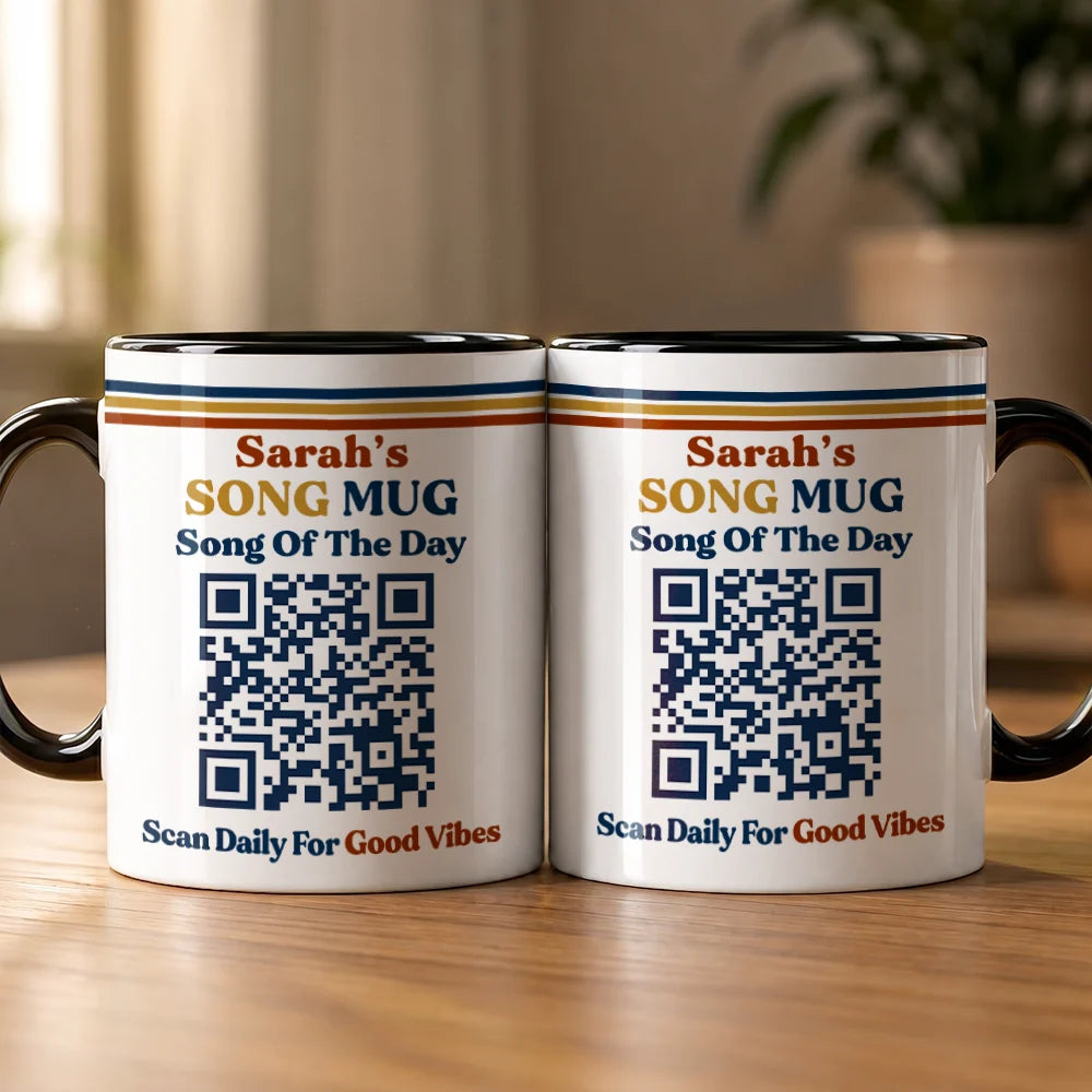 Gift For Yourself, Inspirational, QR Code - Daily Song - Song Of The Day QR Code - Personalized Mug