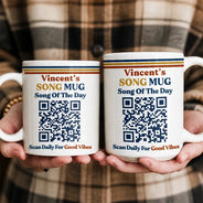 Gift For Yourself, Inspirational, QR Code - Daily Song - Song Of The Day QR Code - Personalized Mug