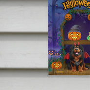 Halloween,Pet Lovers,Funny - Spooky Cute Pets In Coffin Shelves - Personalized Flag