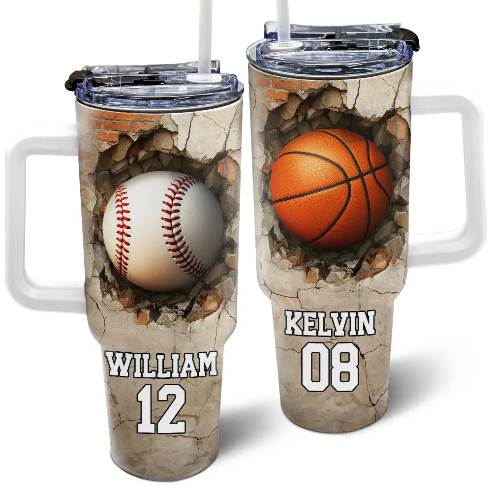 Sport Gifts - Personalized 40oz Tumbler With Straw