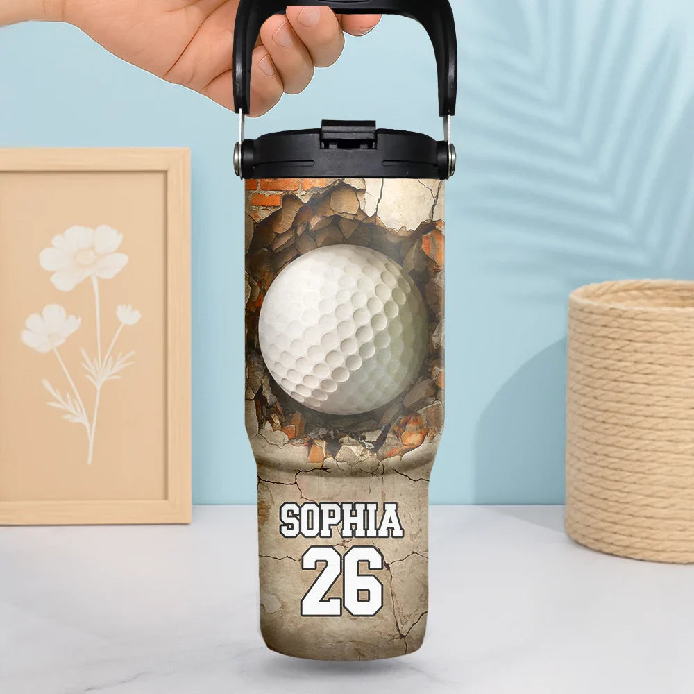 Baseball,Basketball,Gift For Kids,Gift For Grandkids,Happy,Back To School - Sport Gifts For Kid - Personalized 30oz Tumbler With Handle