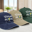 Sport Mom Embroidery Style - Personalized Vintage Washed Denim Cap