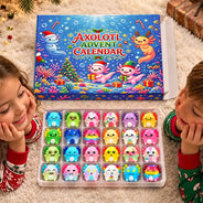 Adorable,Christmas,Gift For Kids,No Custom - Squishy Axolotl Gift For Kids - Personalized Winter Christmas Countdown Advent Calendar