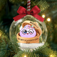Playful,Christmas,Gift For Kids,Icon - Squishy Dumpling Keepsake Gift For Squishy Hunter - Personalized 3D Acrylic Ball Ornament