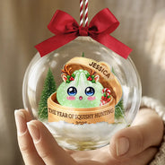 Playful,Christmas,Gift For Kids,Icon - Squishy Dumpling Keepsake Gift For Squishy Hunter - Personalized 3D Acrylic Ball Ornament