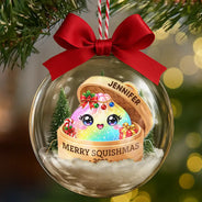 Playful,Christmas,Gift For Kids,Icon - Squishy Dumpling Keepsake Gift For Squishy Hunter - Personalized 3D Acrylic Ball Ornament