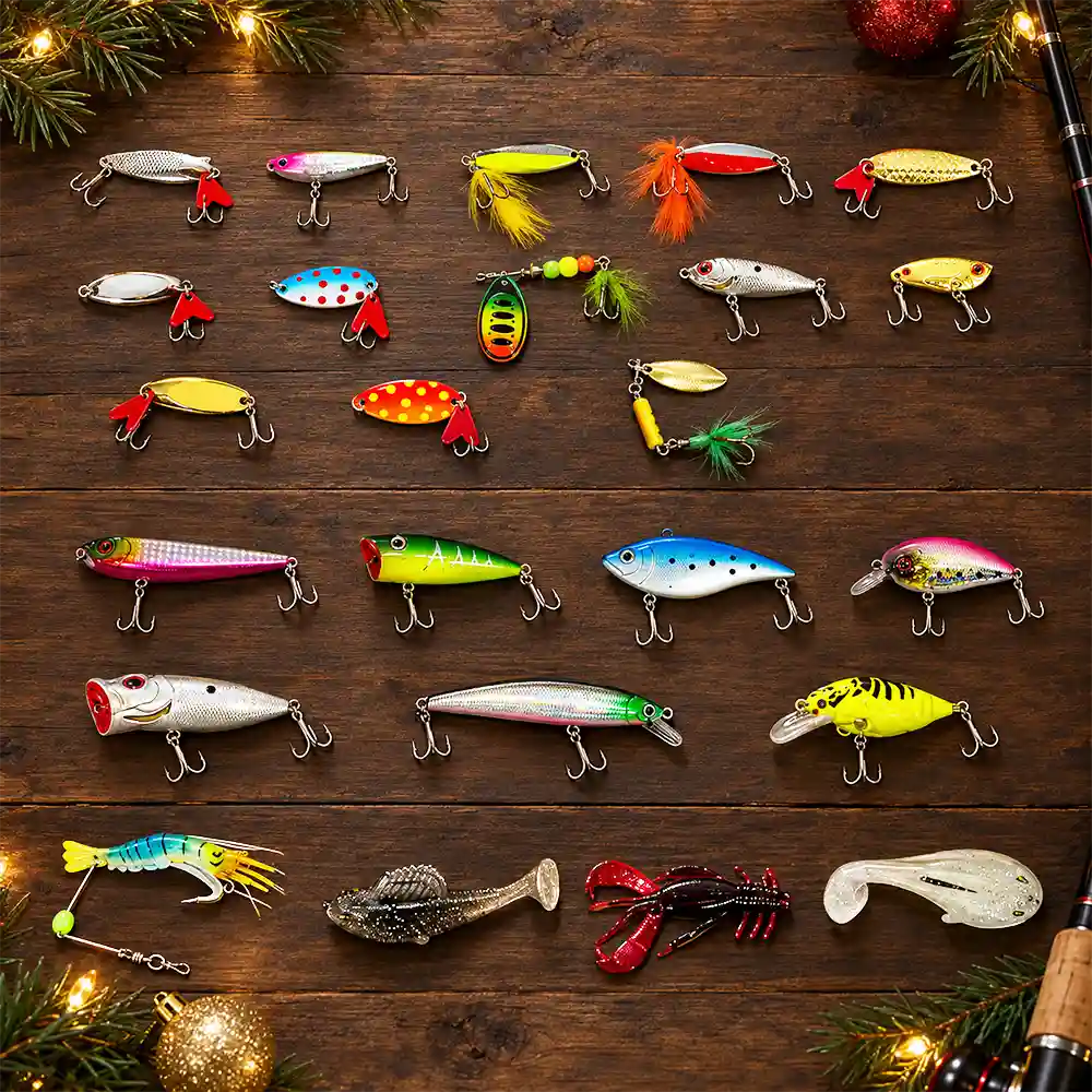 Adorable, Christmas, Gift For Couples, Gift For Him, Gift For Husband, No Custom - Squishy Fishing Gift For Husband And Son, Daughter - Personalized Christmas Countdown Advent Calendar
