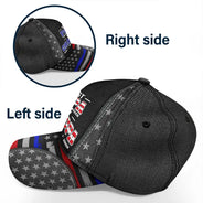 Gift For Father, Gift For Grandpa - Star & Stripes First Dad Now Papa - Personalized Classic Cap