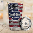 Gift For Brothers,Happy - Star & Stripes Once A Brother Always A Brother - Personalized Tumbler