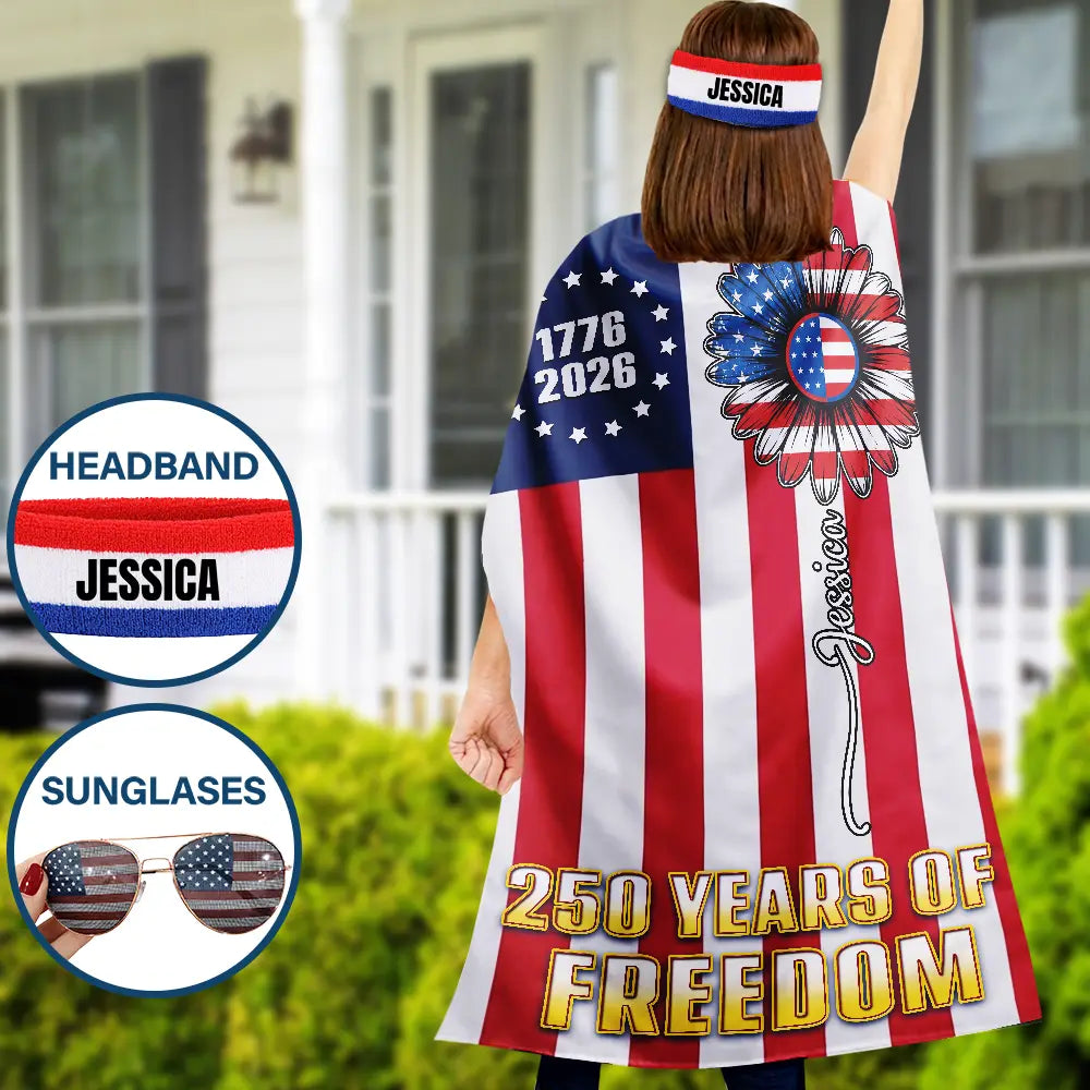 Stars And Stripes 1776 2026 America Freedom - Personalized Costume Cape