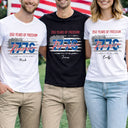 America 250th, Gift For Men, Happy, Gift For Yourself, Independence Day, Gift For Women - Stars And Stripes 250 Years Of Freedom - Personalized T Shirt